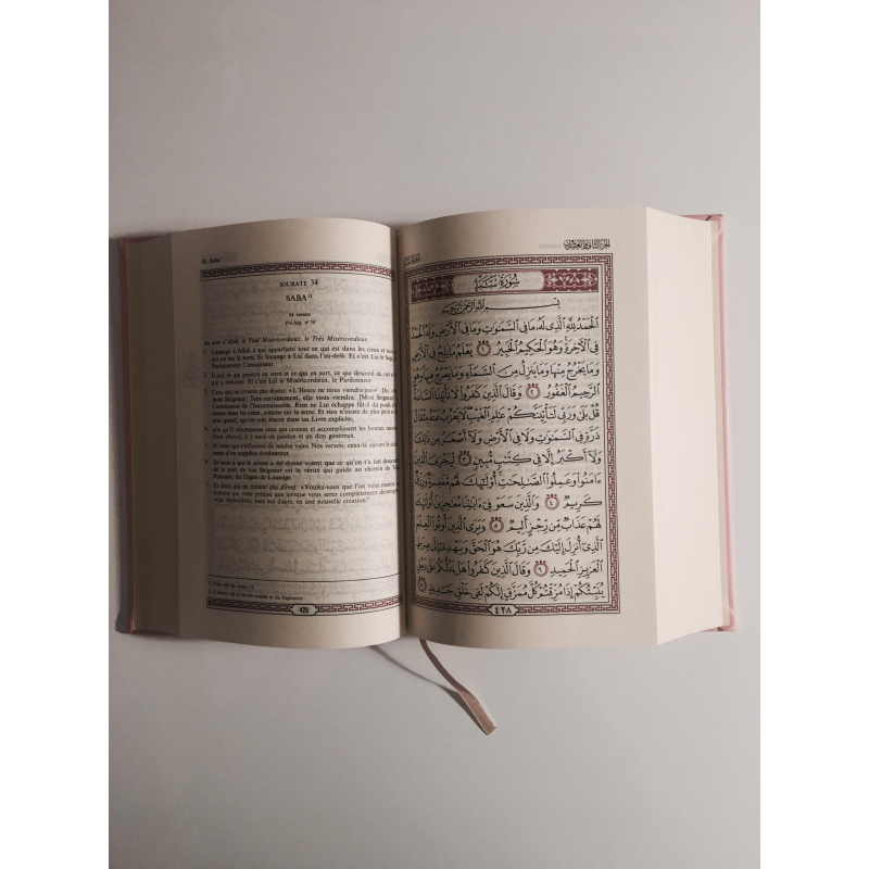 Coran Arabe / Francais " Rose Poudré "