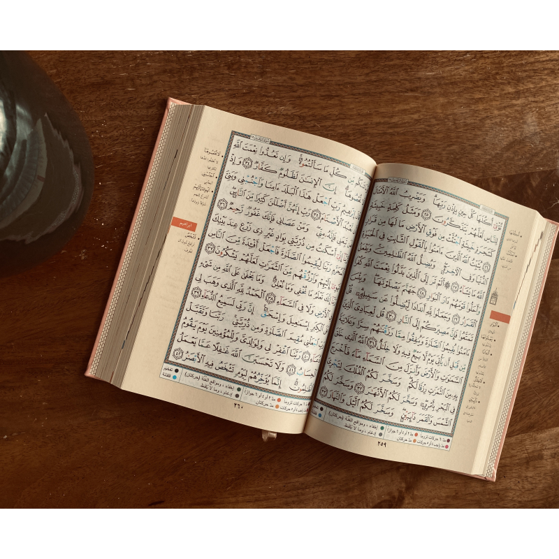 Grand Coran Arabe Tajwid Rose cair