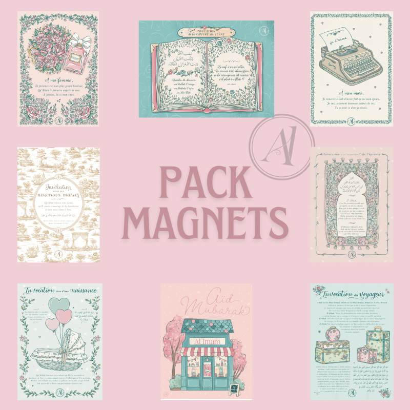 Pack Magnet  8 grand magnets - Edition al Imam-