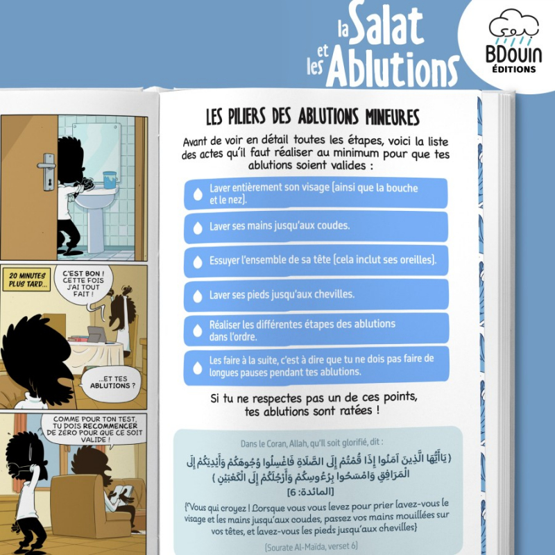 Mini guide illustré : la salat et les ablutions (garçon) - Bdouin