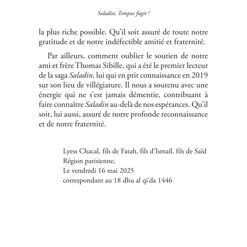Saladin - Tome VII - Lyess Chacal - Oryms