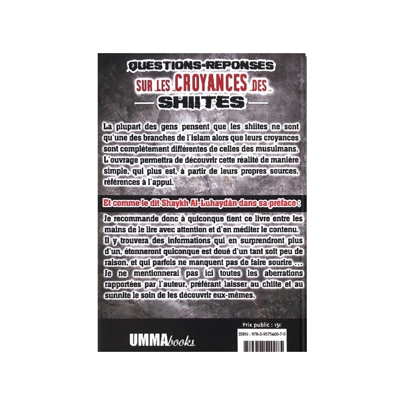 Questions réponses sur les croyances des Shiites - Cheikh Abd Ar-Rahman Ash-Shathri - UmmaBooks