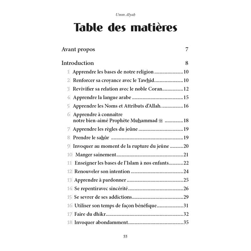 30 actions pour profiter du ramadan - Umm Alyah - al-hadîth