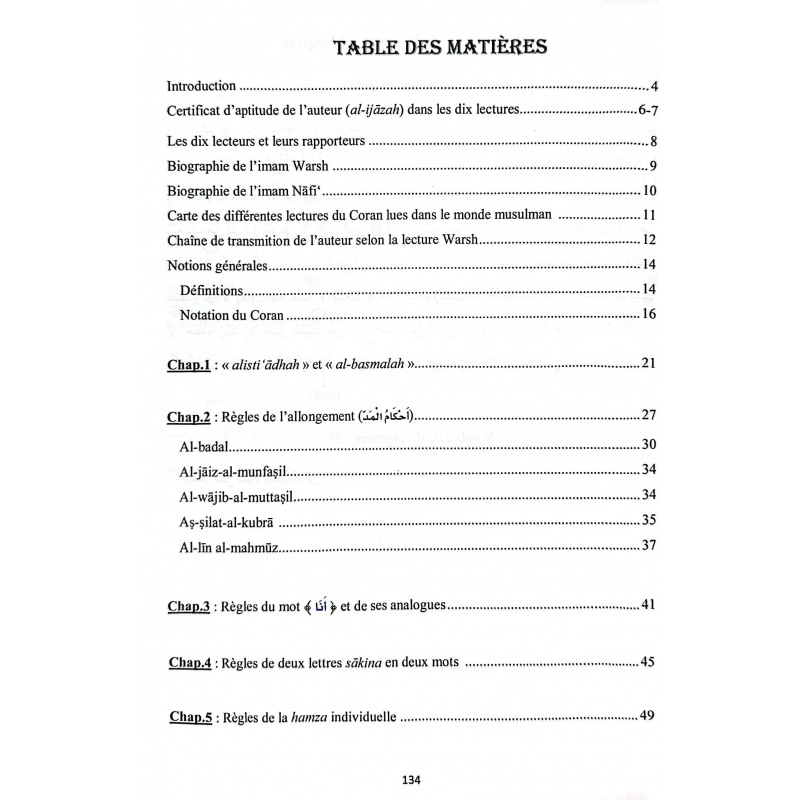 Le tajwid simplifié - lecture Warsh - Farid Ouyalize - Sana
