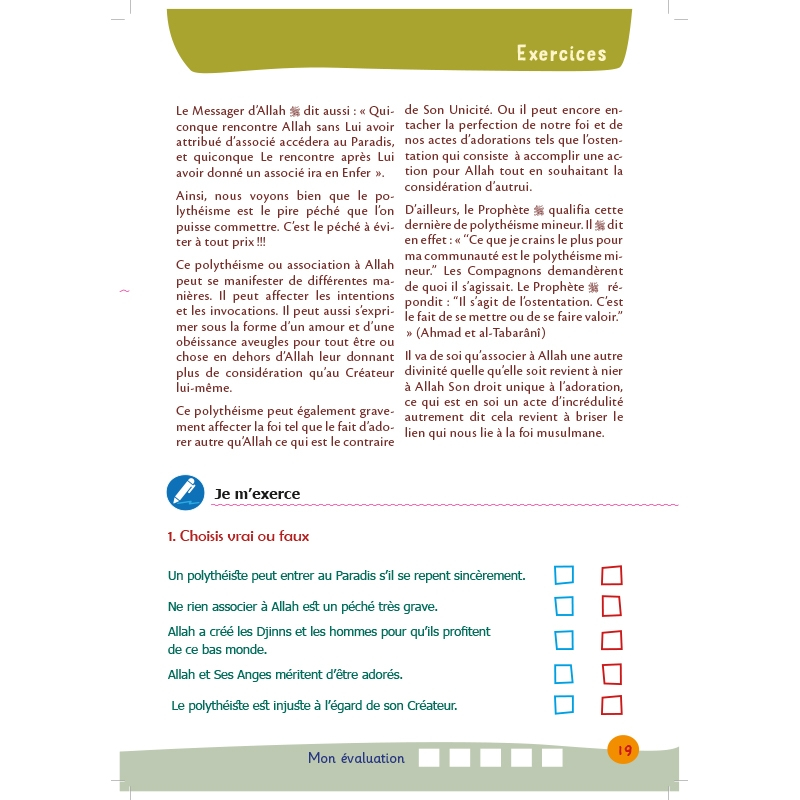 Arc-en-ciel 5 - Manuel d'enseignement des bases de l'Islam - Al-Hadîth