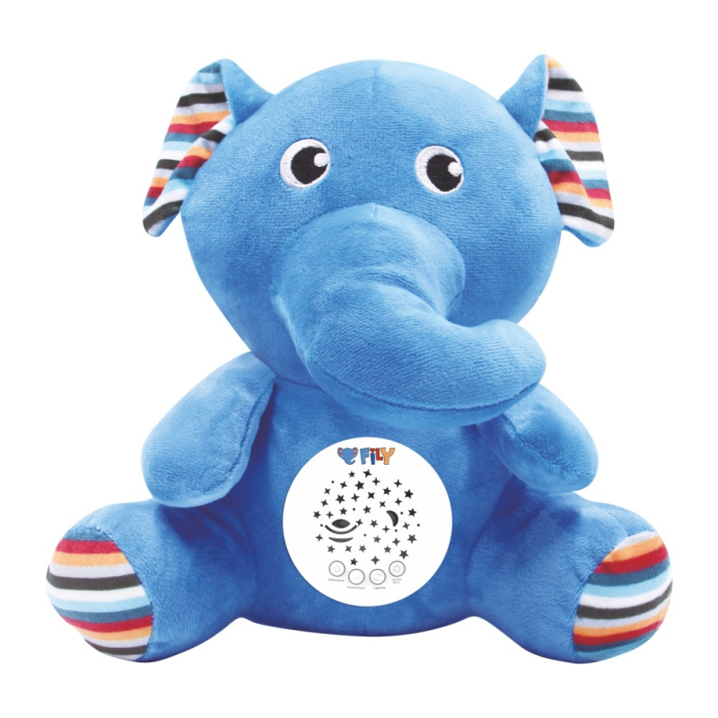 Fily : Mon éléphant préféré - Doudou veilleuse coranique et invocations (Jouet-Peluche pour enfant musulman et bébé)