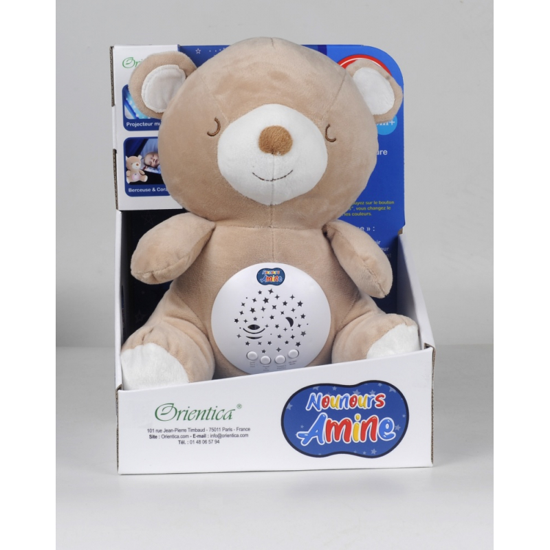 Nounours Amine : Doudou Ourson et Veilleuse Coranique pour enfant musulman et bébé