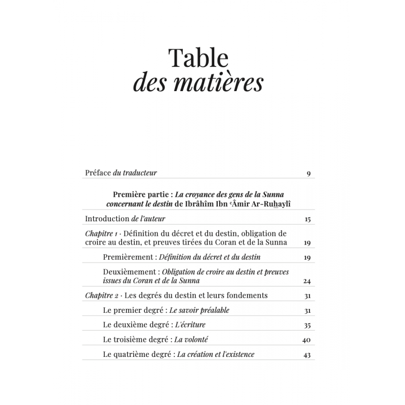 Mon Destin -  Editions Al Imam - Collector -